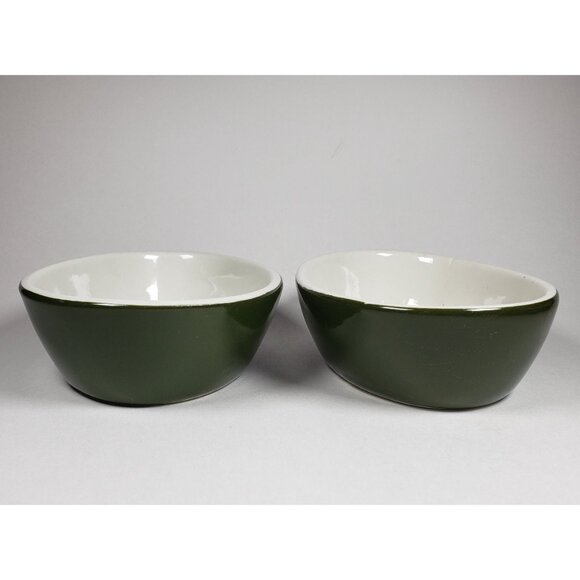 Hall 2081 Forest Green Boston Baker Set of 2 Oval Individual Serving Size - Picture 5 of 10